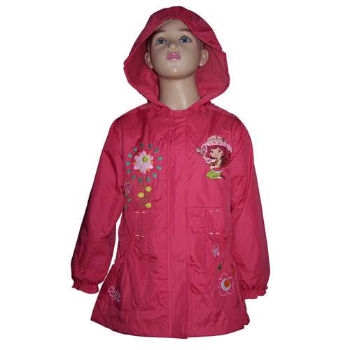 Manteau de pluie Charlotte aux fraises fushia