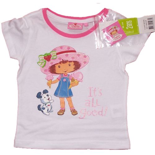 T-shirt Manches courtes Charlotte aux fraises blanc