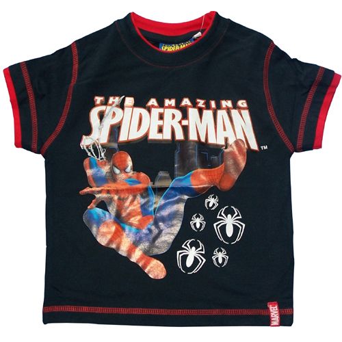 Tee Shirt Manches courtes Spiderman Noir