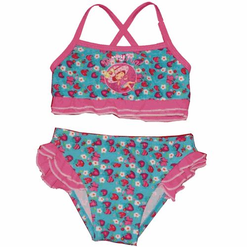 Maillot de bain 2 pi�ces Charlotte aux fraises bleu