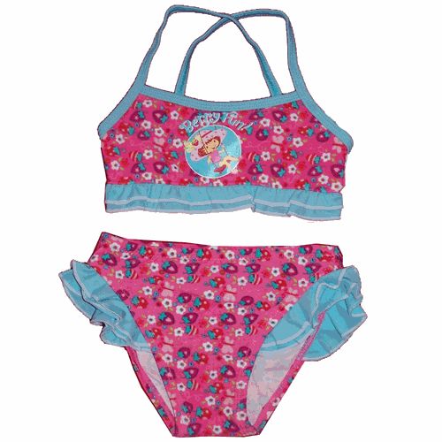 Maillot de bain 2 pi�ces Charlotte aux fraises rose