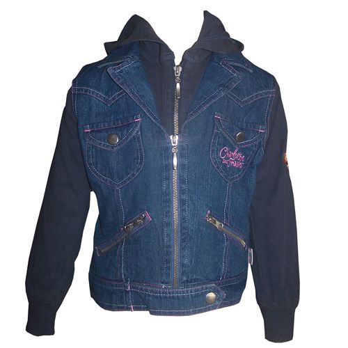 Blouson en jean Charlotte aux fraises