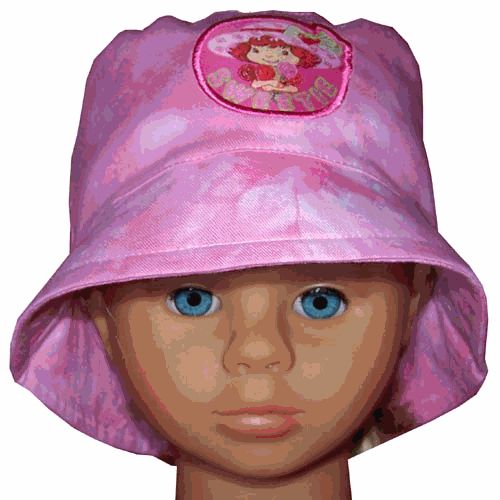 Cotton Sunhat Strawberry Shortcake Pink color