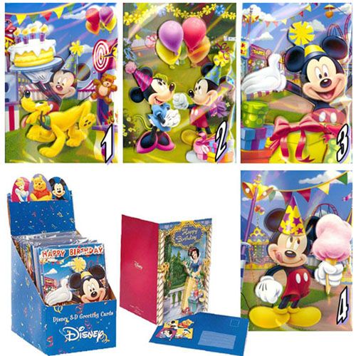 Carte Anniversaire 3D avec enveloppe Mickey