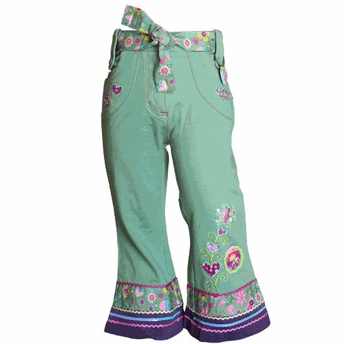 Pantalon Charlotte aux fraises vert