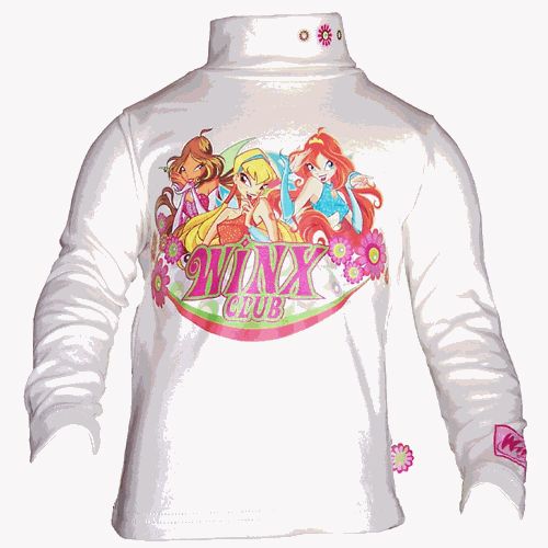 Sous Pull � Col roul� Winx �cru
