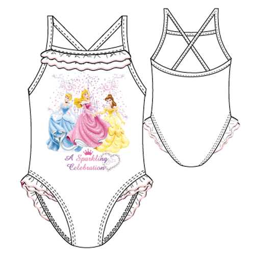 Maillot de bain Disney princesses Blanc