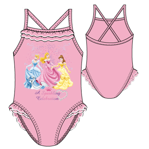 Maillot de bain Disney princesses rose