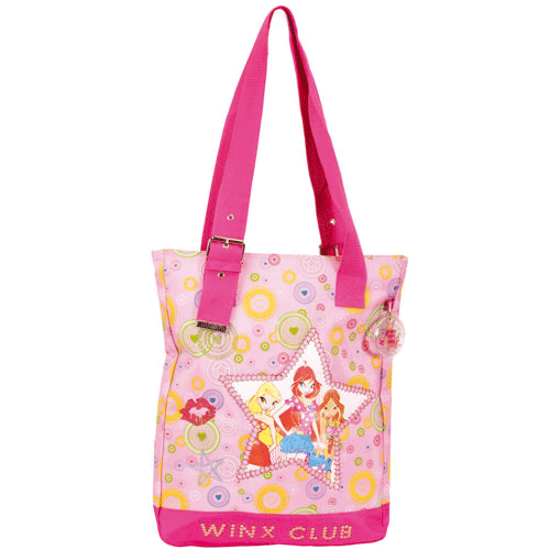 Grand sac shopping Winx, rose