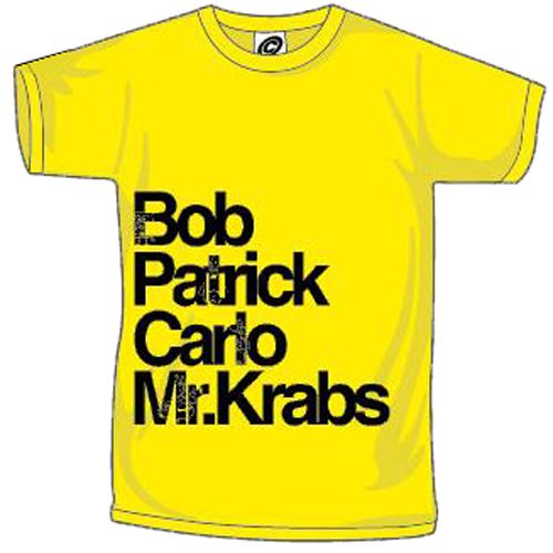 T-shirt Bob l'�ponge Nom jaune