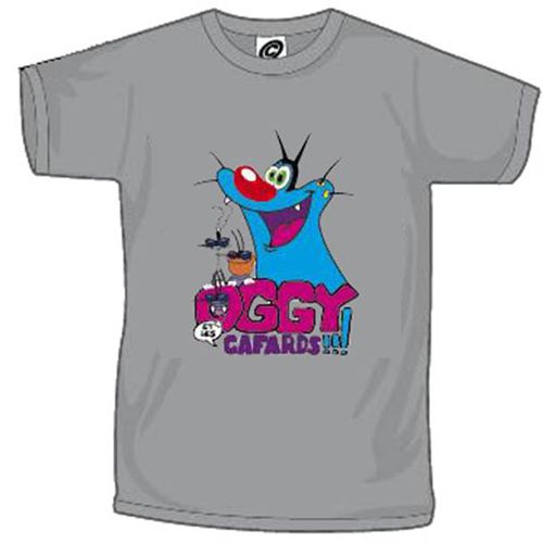 T-shirt Oggy Logo Gris chin�