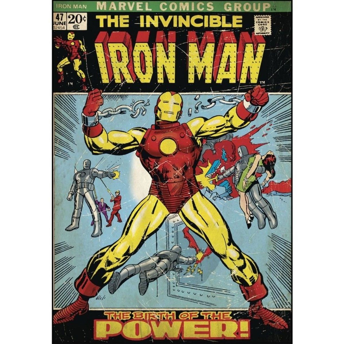 Sticker Gant Repositionnable Comics Iron Man