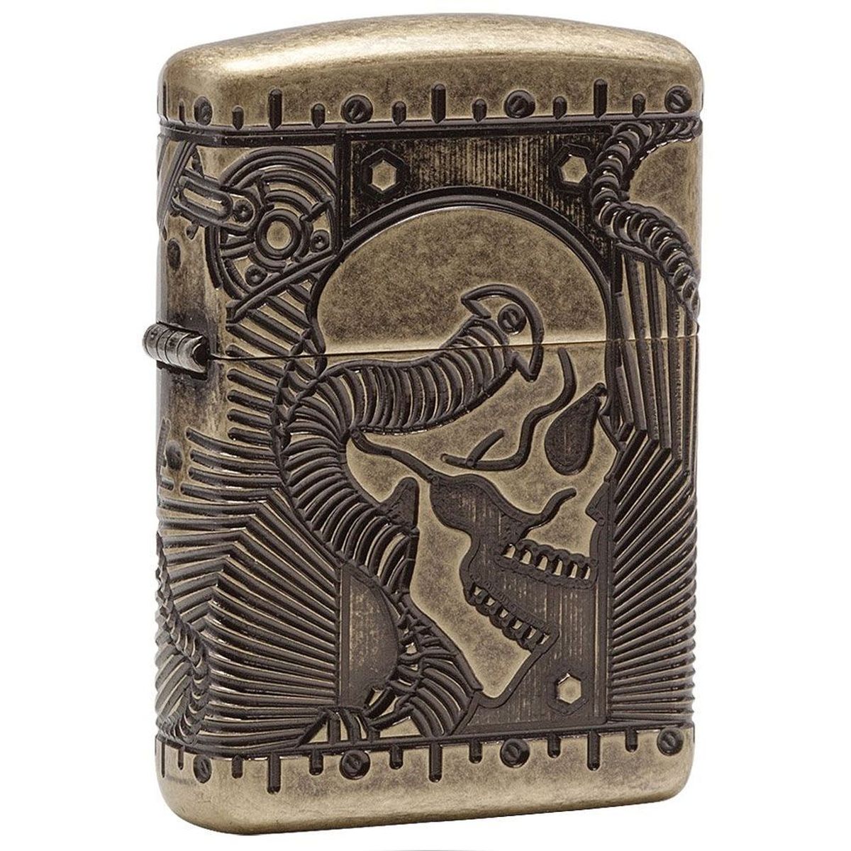 Briquet Zippo Skull Steampunk en Laiton Bross