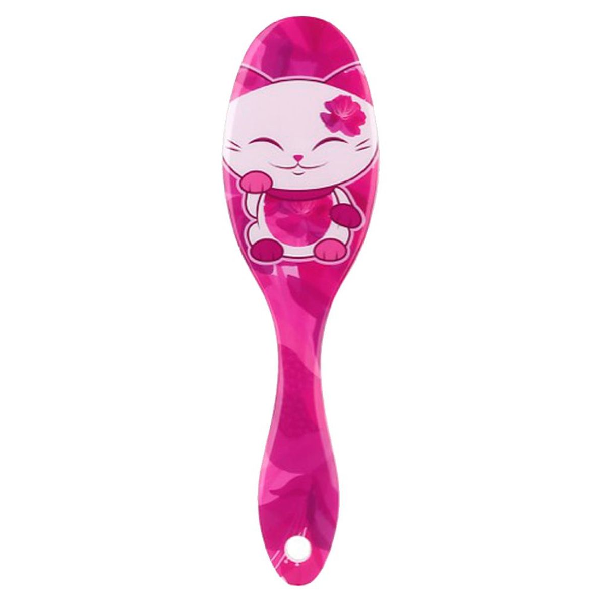 Brosse  cheveux Mani The Lucky Cat - Rose chat blanc