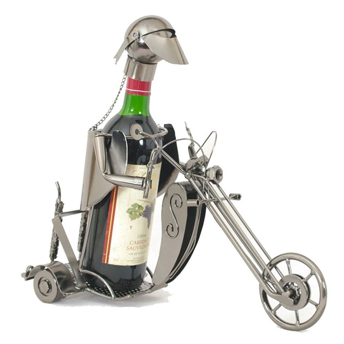 Porte bouteille Biker chopper en mtal - Dcoration de table