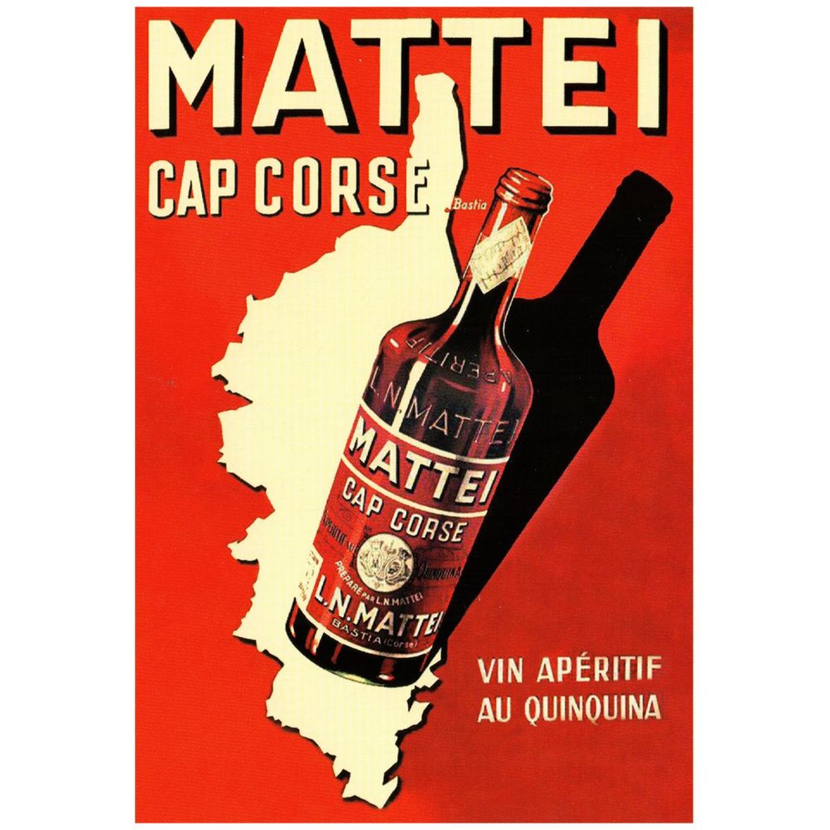 Carte Postale Mattei Vin Apritif Corse 10x15