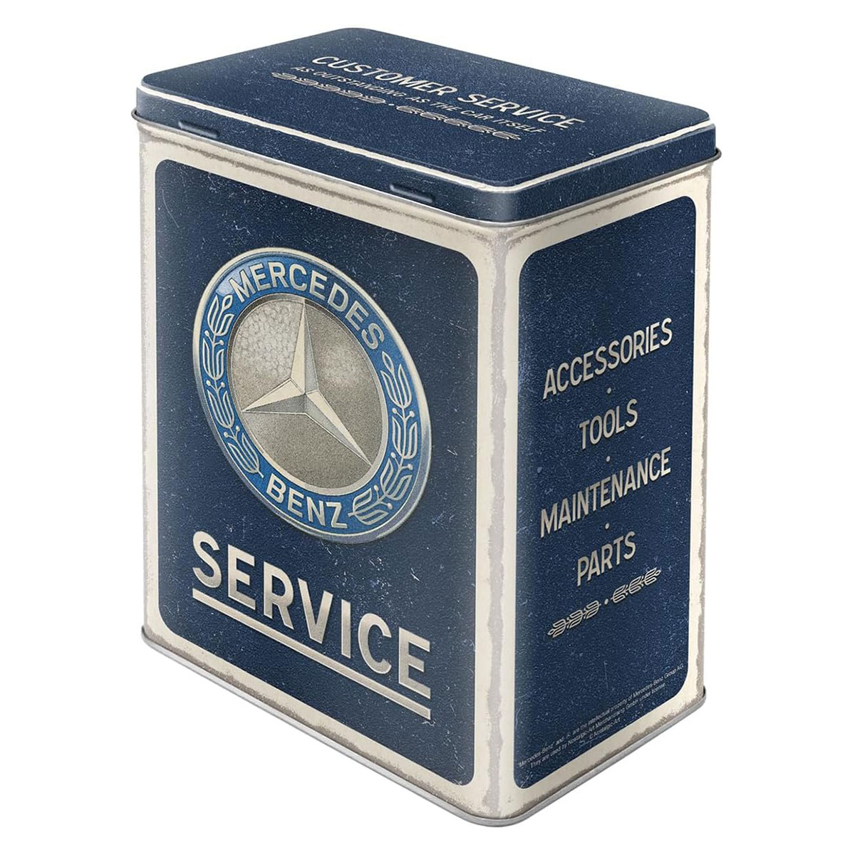 Bo�te de conservation en m�tal Mercedes-Benz Service Vintage