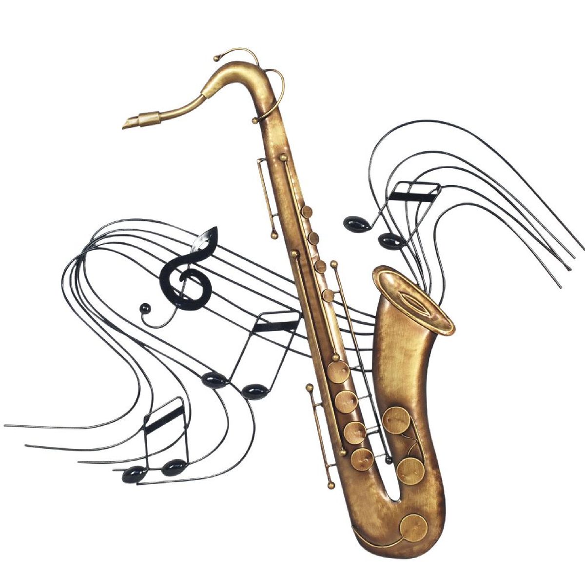 Décoration murale Saxophone en fer 51 cm