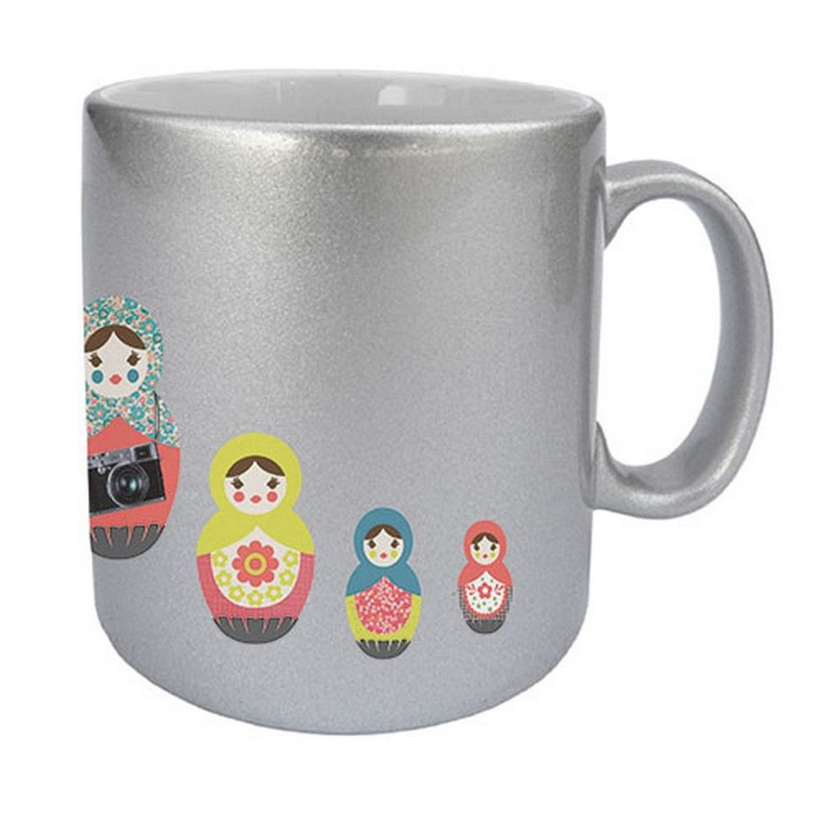 Mug argent Poupes russes by Cbkreation