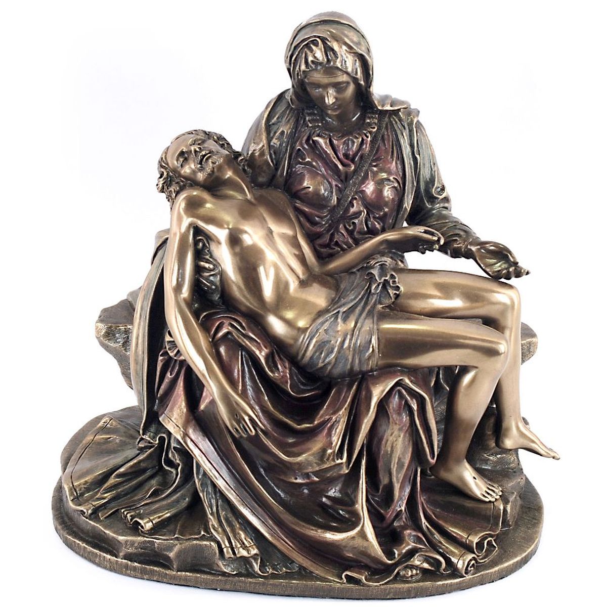 Figurine Piet de Michel-Ange en rsine aspect bronze 16 cm