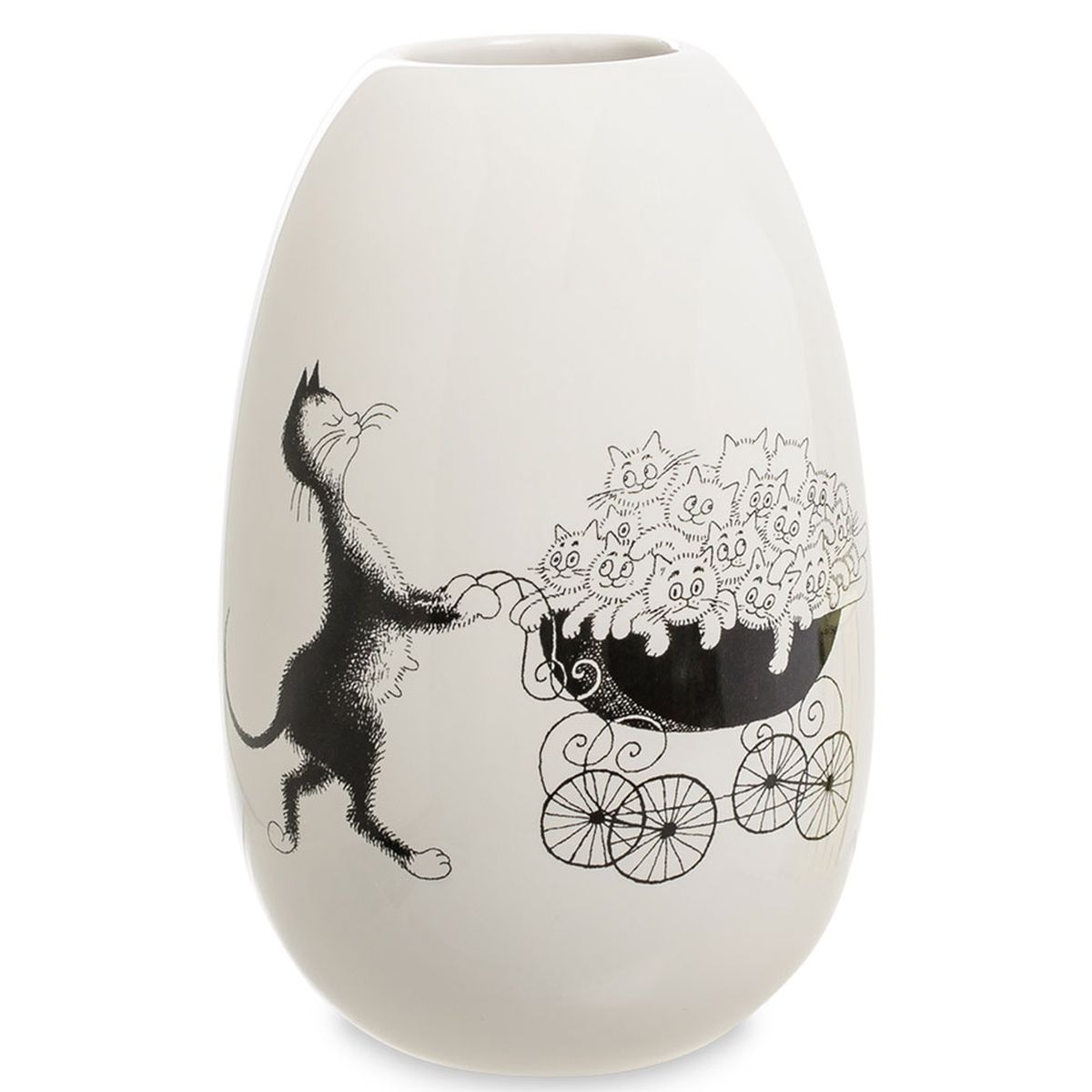 Vase Les Chats de Dubout - Famille Nombreuse 15 cm