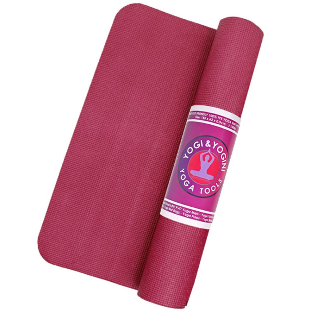 Tapis de yoga Vinyle - PVC antidrapant 1250 g - Rose