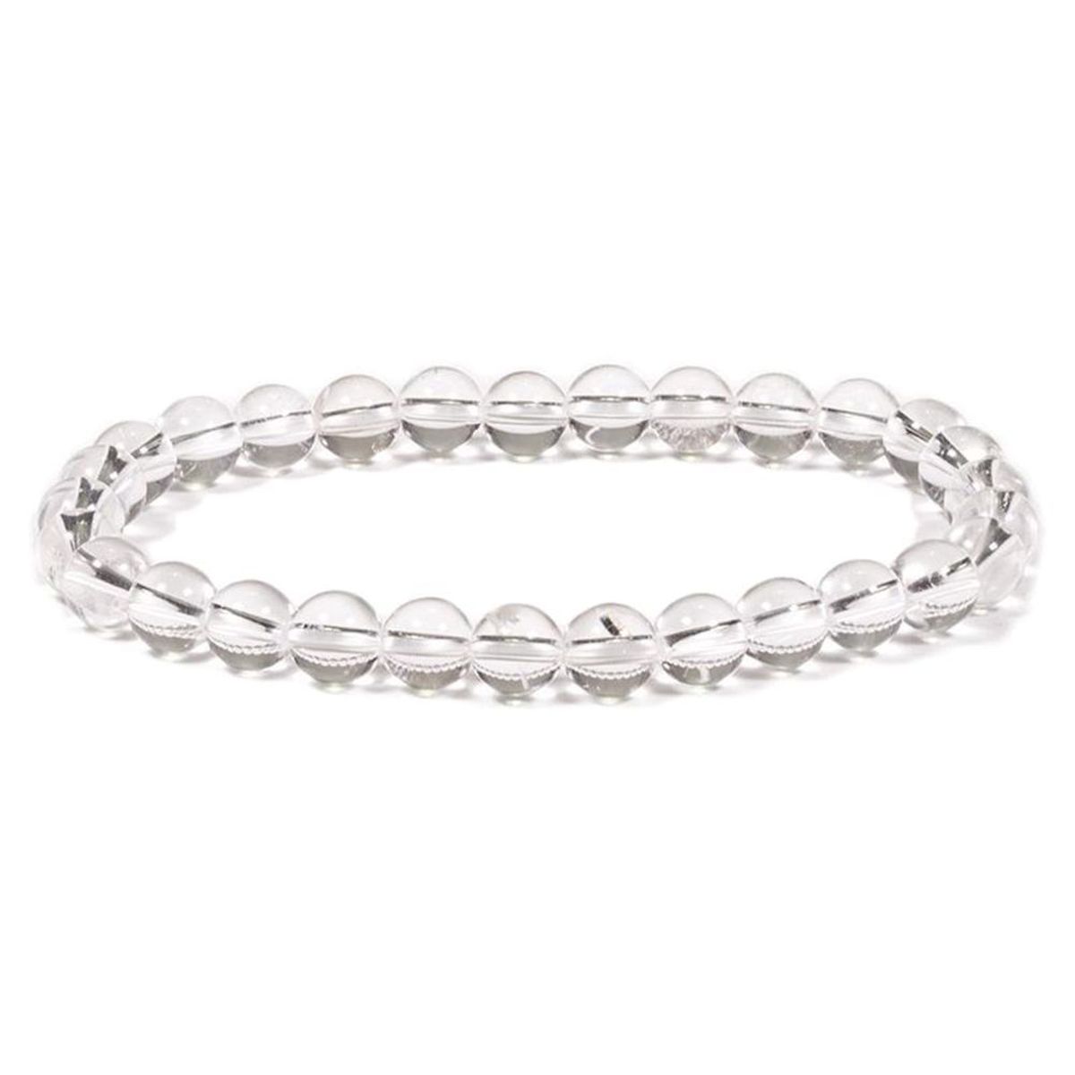 Bracelet perles de Cristal de roche 19 cm