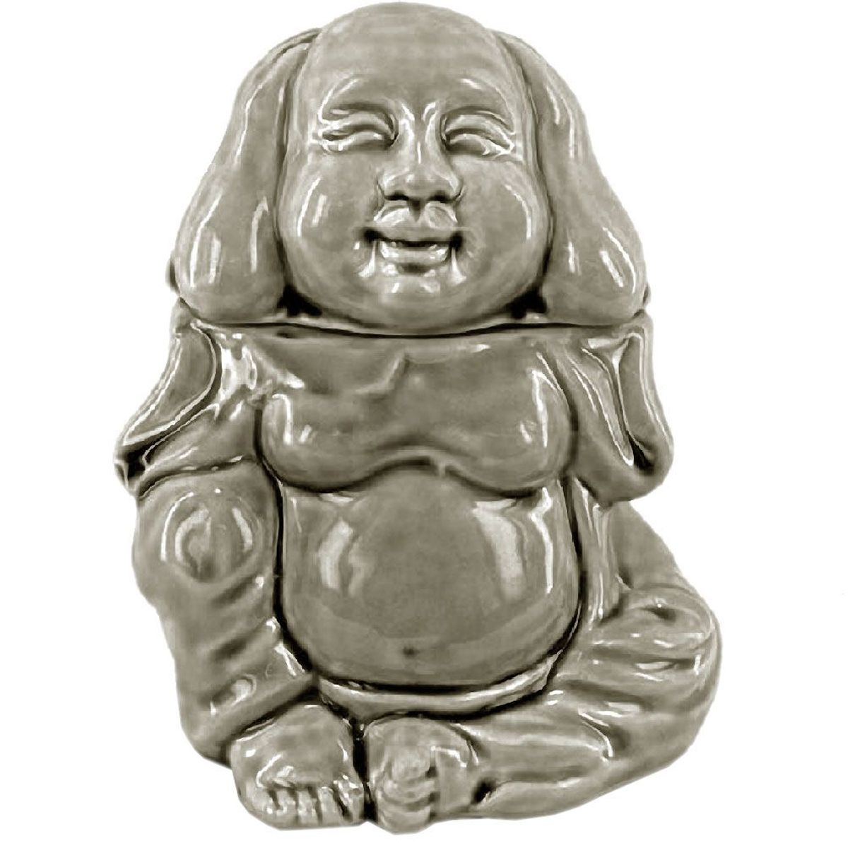 Brule parfum Bouddha gris en cramique craquele