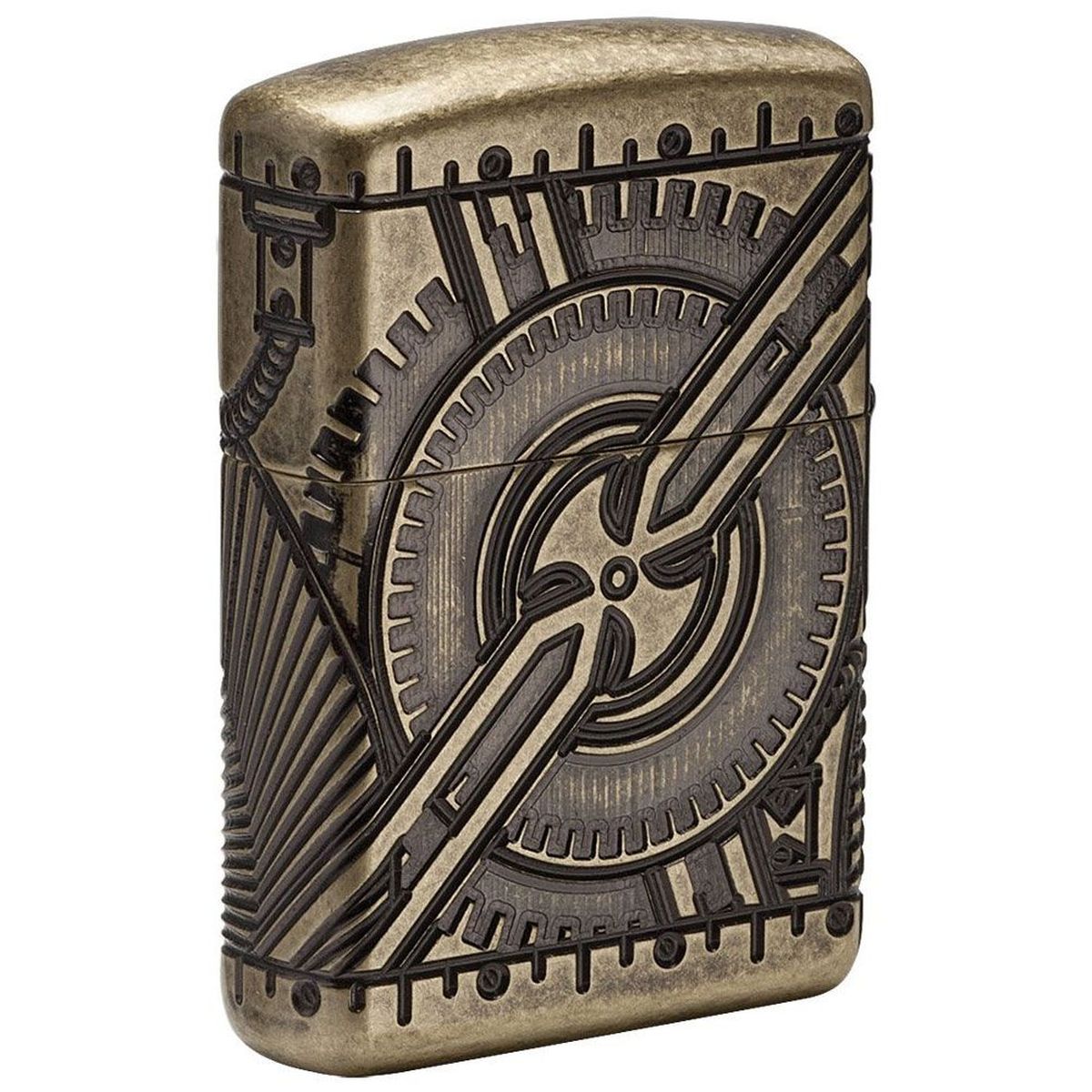 Briquet Zippo Skull Steampunk en Laiton Bross