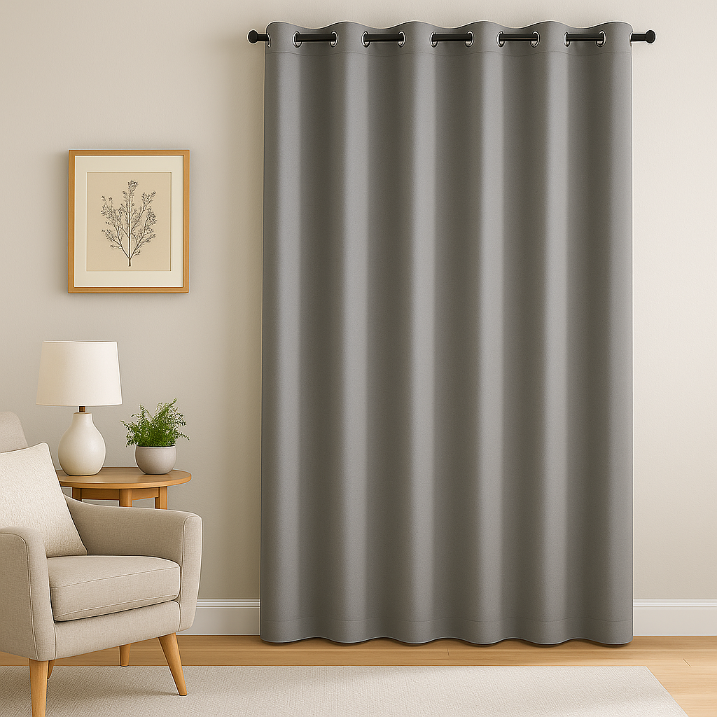 Rideau Tamisant Nelson  illets Gris Souris  135 x 240 cm