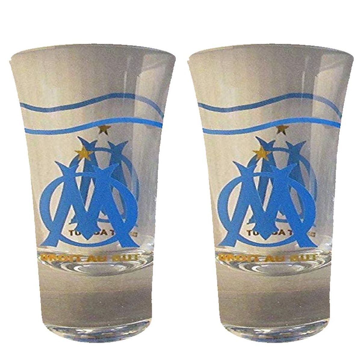 OLYMPIQUE DE MARSEILLE Verres Shooter Officiels - Lot De 2 Verres 5cl | Collection OM