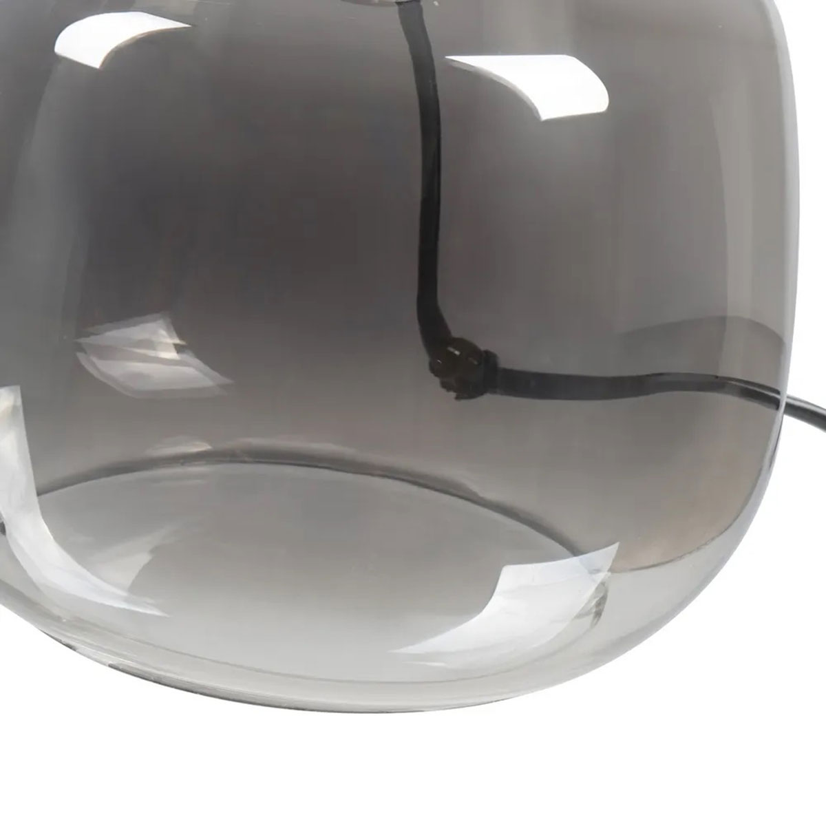Lampe de table en verre gris argent 37 cm