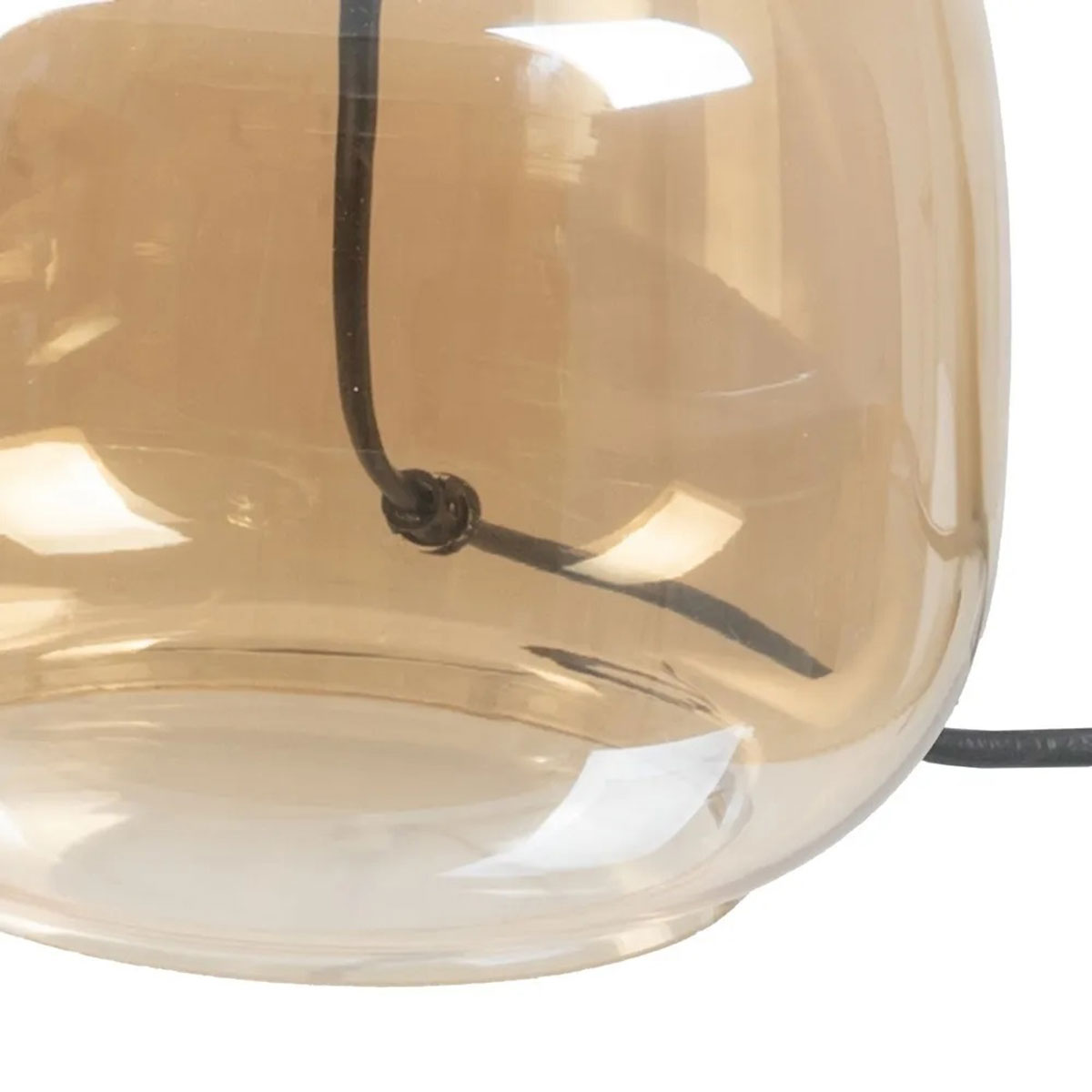 Lampe de table en verre beige dor� 37 cm