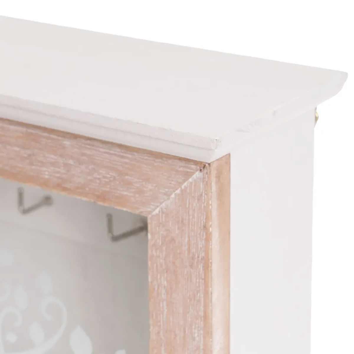 Boite  cls Arbre de vie en bois blanc patin et vieilli