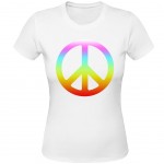 T-Shirt Peace and Love par CBK Blanc 100% coton