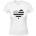 T-Shirt Coeur breton par CBK Blanc 100% coton