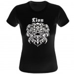 T-Shirt Astrologie Lion par CBK Noir 100% coton
