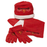 Set Bonnet �charpe gants Superman rouge