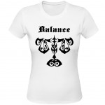 T-Shirt Astrologie Balance par CBK Blanc 100% coton