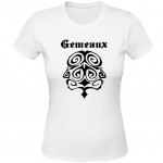 T-Shirt Astrologie Gmeaux par CBK Blanc 100% coton