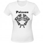 T-Shirt Astrologie Poisson par CBK Blanc 100% coton