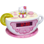 Radio r�veil tasse de th� Hello Kitty avec veilleuse