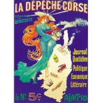 Poster Corse Affiche ancienne La depche Corse - 70 x 50 cm