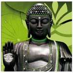 Cadre en toile Zen Bouddha Lotus 40 x 40 cm