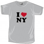 T-shirt New York gris chin