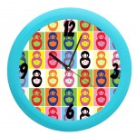 Horloge Ronde Poupes russes multicolor by Cbkreation