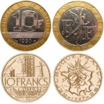 Set de 4 dessous de verres ronds 10 Francs by Cbkreation