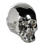 Tirelire Crne Skull Silver cramique