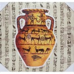 Cadre Egypte Vase Hiroglyphes en toile 40 x 40 cm