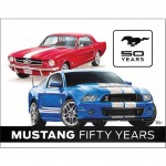 Plaque Dcorative Classic Mustang 50 ans en mtal 40.5 x 31.5 cm